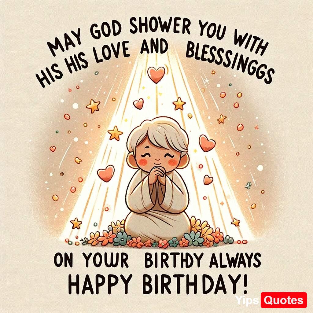 May God shower you with His love and blessings on your birthday and always. Happy birthday